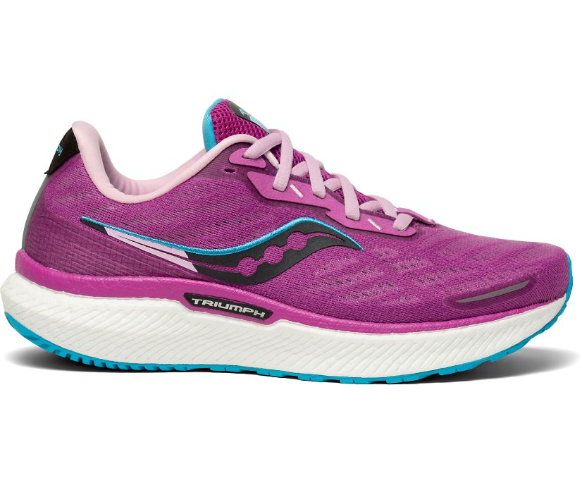 Chaussures Running Saucony Triumph 19 Femme Violette Bleu | H12630-0