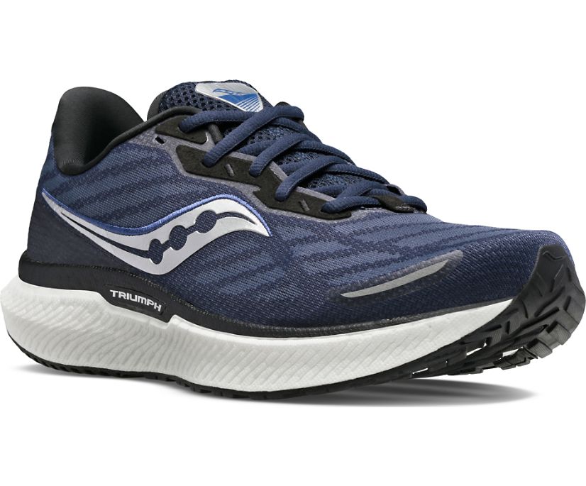 Chaussures Running Saucony Triumph 19 Homme Bleu Marine Argent | F98224-9