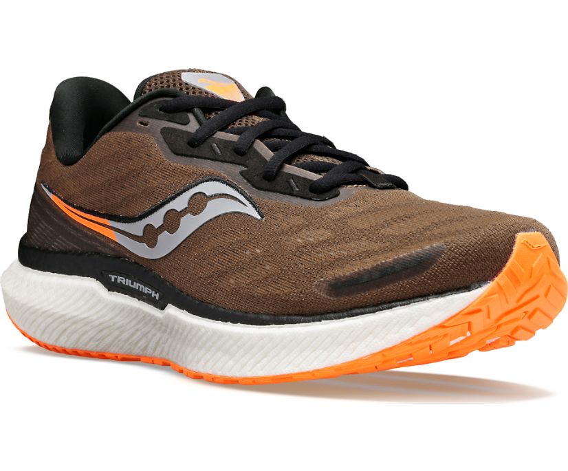 Chaussures Running Saucony Triumph 19 Homme Vert Olive Orange | F98298-2