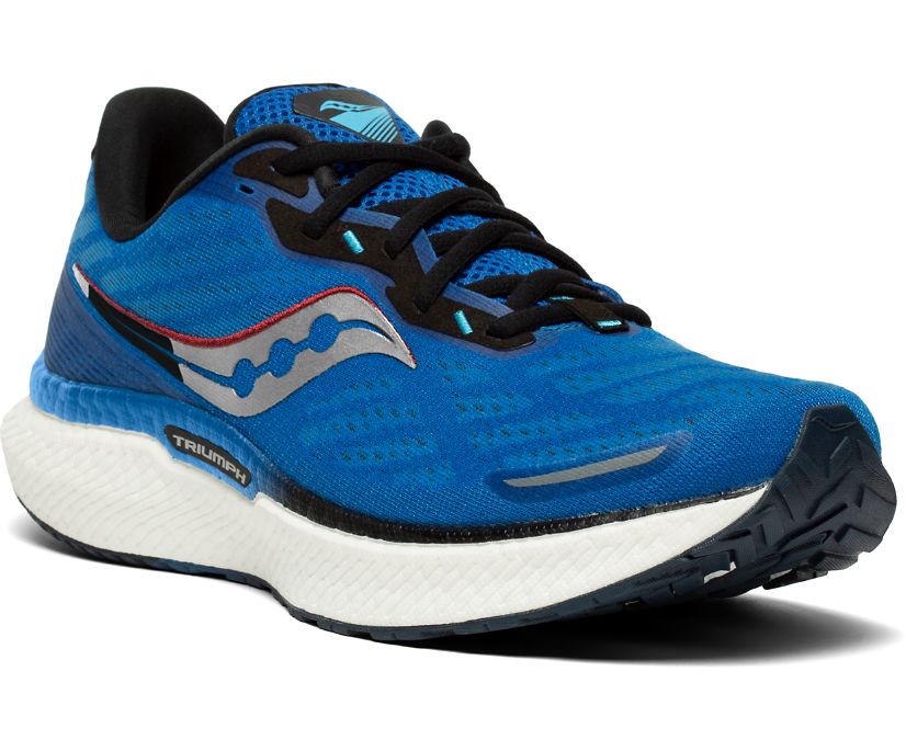 Chaussures Running Saucony Triumph 19 Homme Bleu Royal Vert Foncé | G20068-4