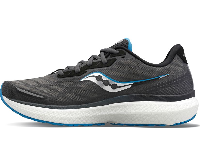 Chaussures Running Saucony Triumph 19 Homme Grise Foncé Bleu | G30347-5