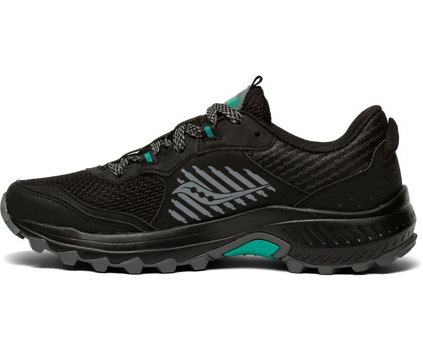 Chaussures Saucony Excursion TR15 Larges Femme Noir Vert | K9753-3