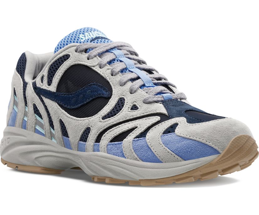 Chaussures Saucony Grid Azura 2000 Homme Grise Bleu Foncé | L31740-6