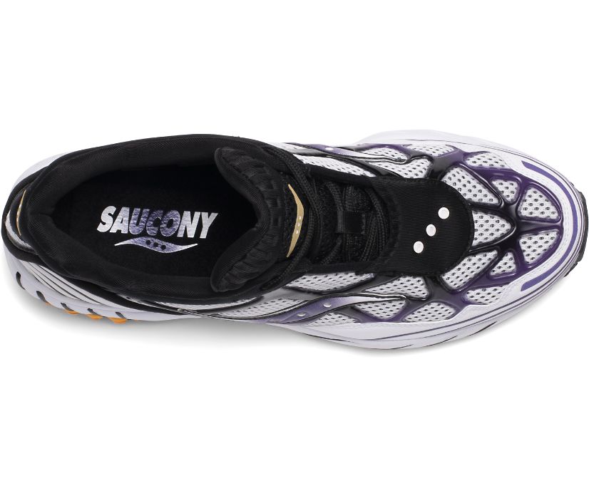 Chaussures Saucony Grid Web Homme Blanche Violette Jaune | L53969-8