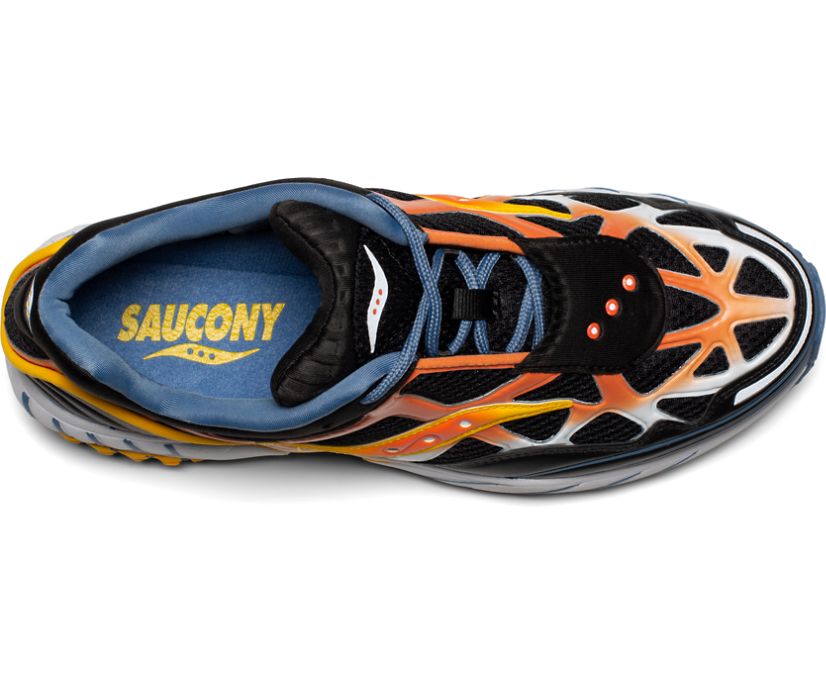 Chaussures Saucony Grid Web Homme Noir Orange Jaune | L42167-1