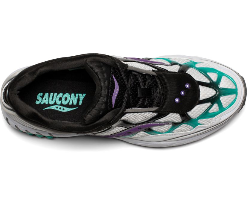 Chaussures Saucony Grid Web Into the Void Homme Blanche Noir Violette | L7068-1