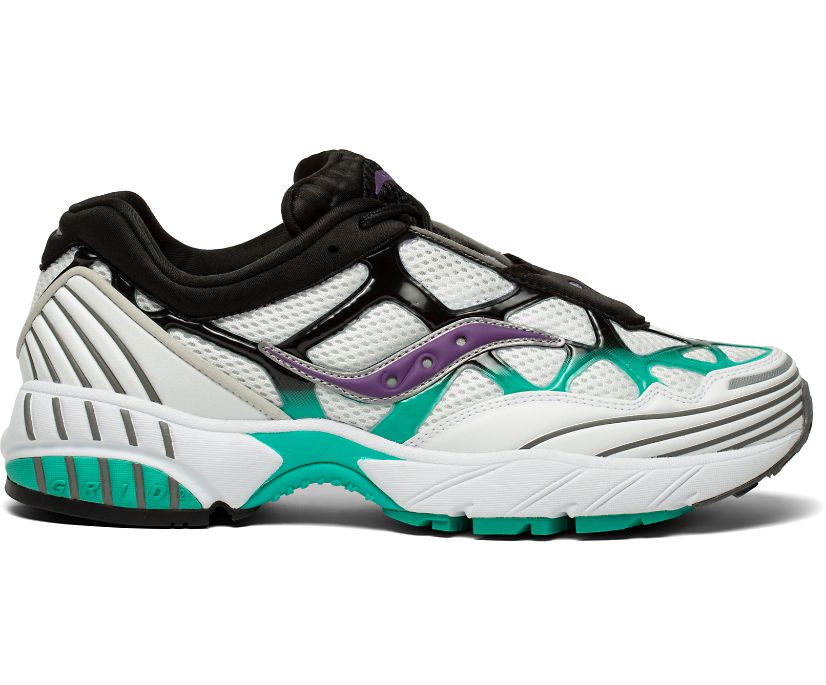 Chaussures Saucony Grid Web Into the Void Femme Blanche Noir Violette | L79364-8