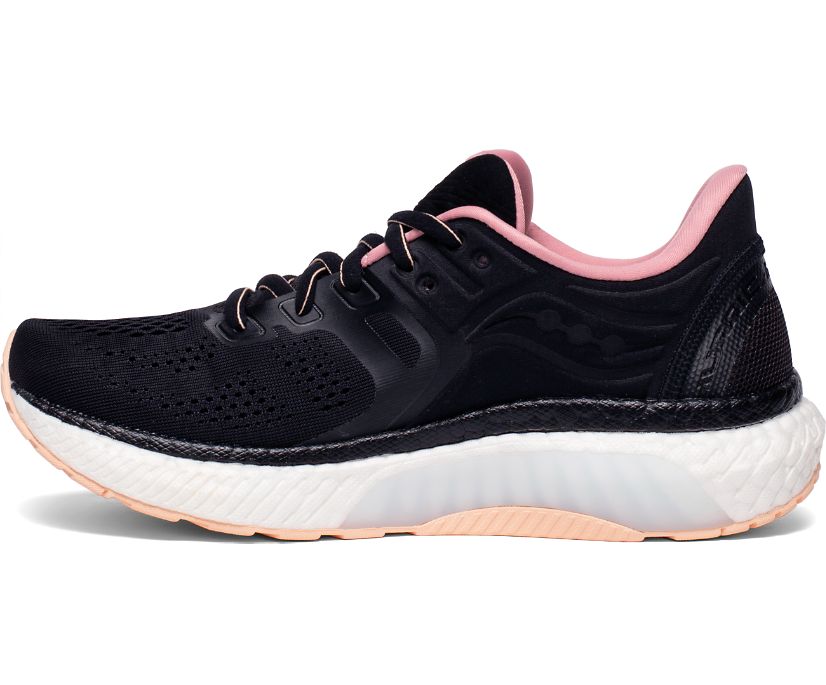 Chaussures Saucony Hurricane 23 Larges Femme Noir Rose | M25187-6