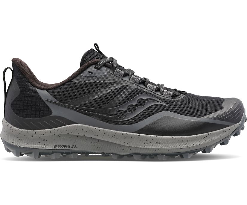 Chaussures Saucony Peregrine 12 Larges Homme Noir Grise Foncé | F33863-9