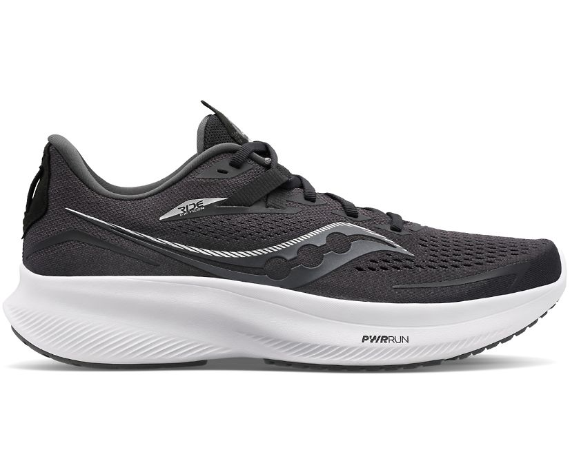 Chaussures Saucony Ride 15 Larges Femme Noir Blanche | F83566-2