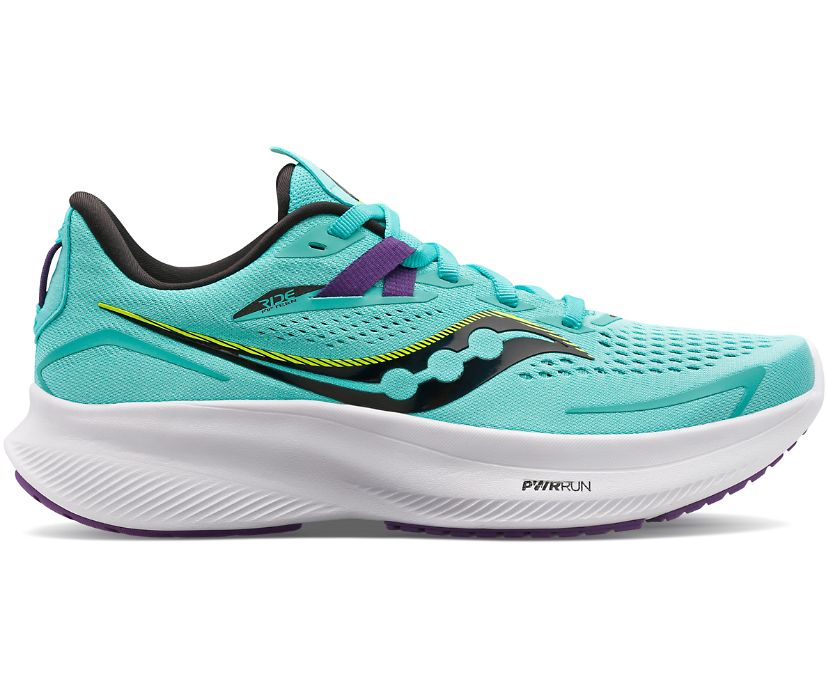 Chaussures Saucony Ride 15 Larges Femme Menthe Violette | F85935-0