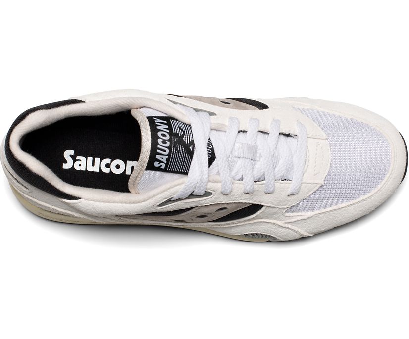 Chaussures Saucony Shadow 6000 Femme Blanche Noir Grise | P3590-8