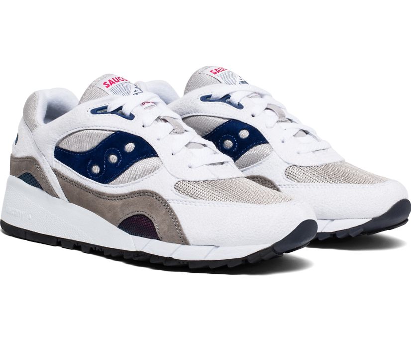 Chaussures Saucony Shadow 6000 Femme Blanche Grise Bleu Marine | P37761-7