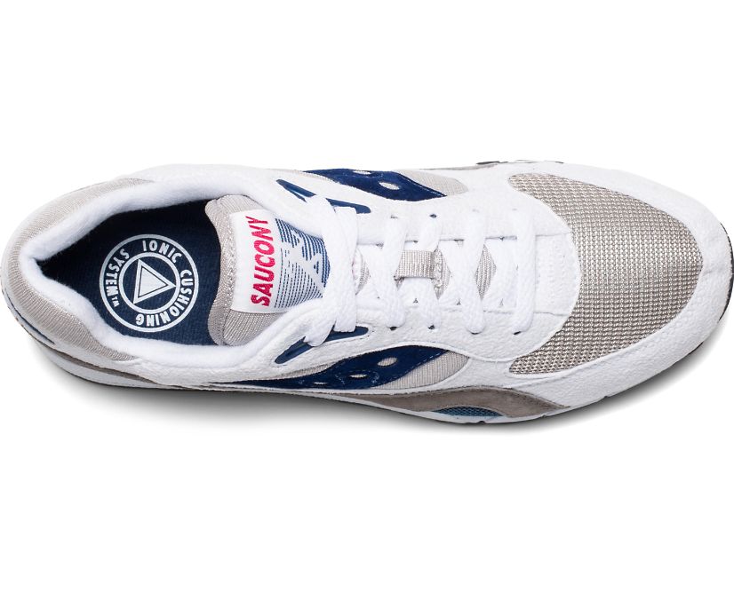 Chaussures Saucony Shadow 6000 Homme Blanche Grise Bleu Marine | P24082-8