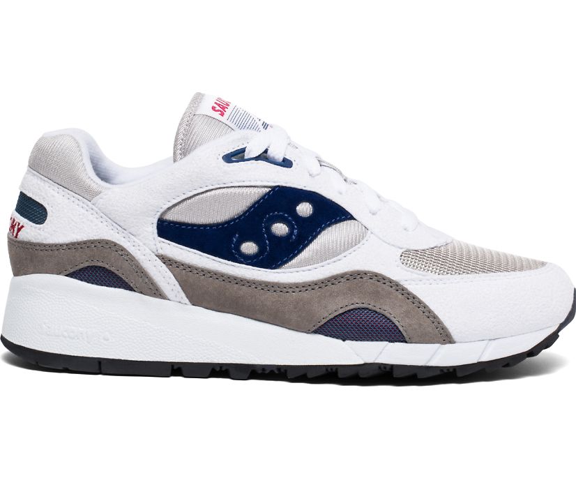 Chaussures Saucony Shadow 6000 Homme Blanche Grise Bleu Marine | P24082-8