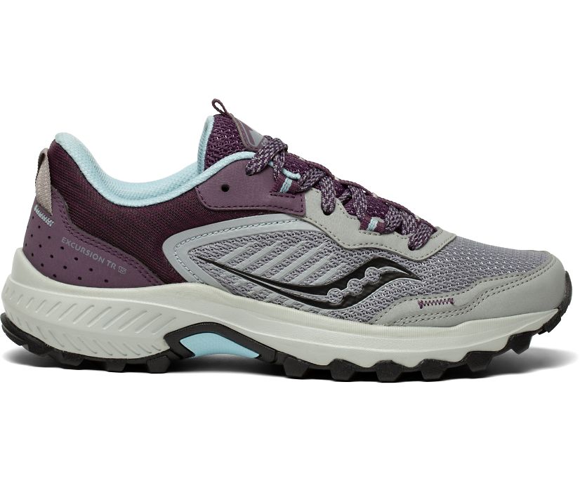 Chaussures Trail Saucony Excursion TR15 Femme Grise Violette | K33757-8