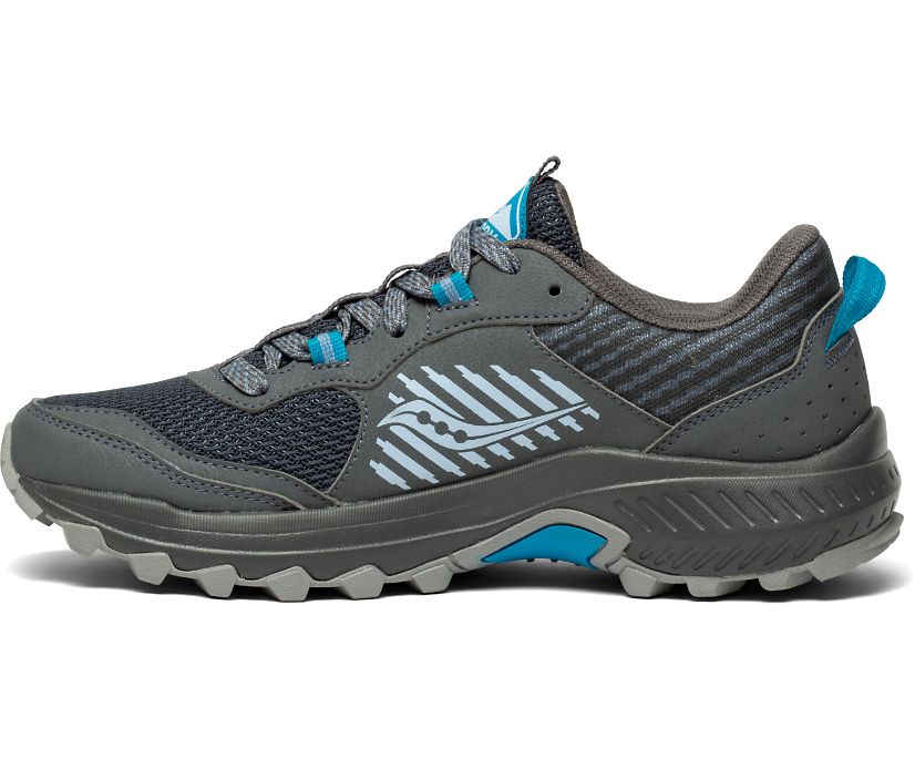 Chaussures Trail Saucony Excursion TR15 Femme Grise Foncé Bleu | K4000-6