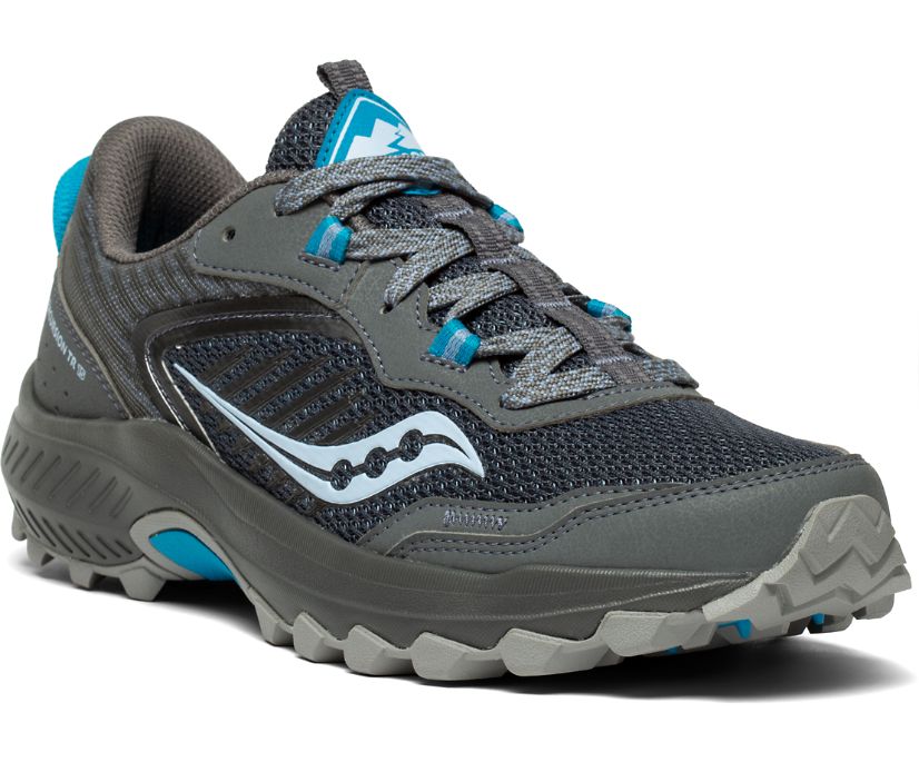 Chaussures Trail Saucony Excursion TR15 Femme Grise Foncé Bleu | K4000-6