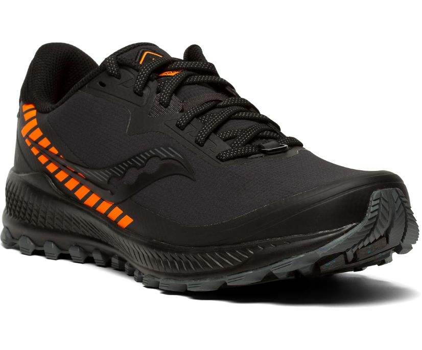 Chaussures Trail Saucony Peregrine ICE+ Homme Noir Orange | H8617-1