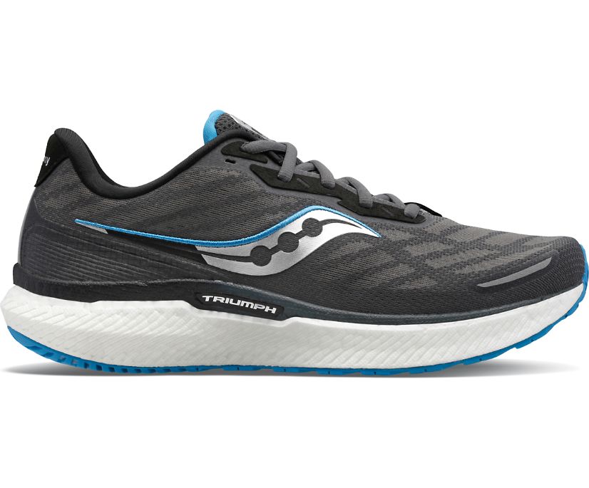 Chaussures de Marche Saucony Triumph 19 Homme Grise Foncé Bleu | G70105-1