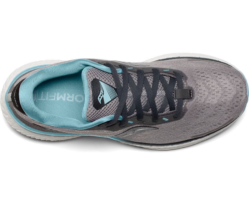 Chaussures de Marche Saucony Triumph 19 Femme Grise Bleu Clair | H24515-6