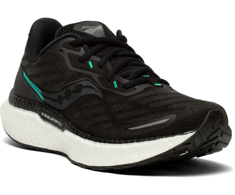 Chaussures de Marche Saucony Triumph 19 Femme Noir Blanche | H25028-9