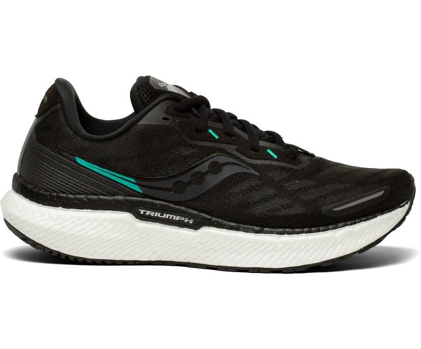 Chaussures de Marche Saucony Triumph 19 Femme Noir Blanche | H25028-9