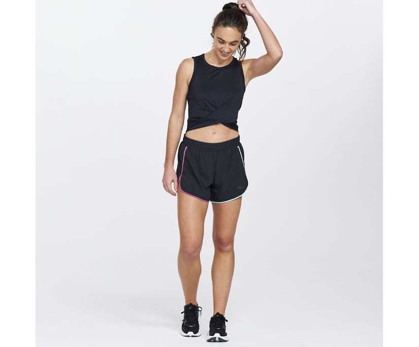 Hauts Saucony Dash Crop Top Femme Noir | S75869-0