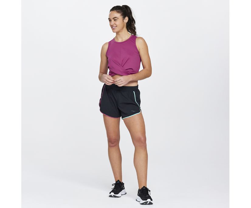 Hauts Saucony Dash Crop Top Femme Rose | S7682-0