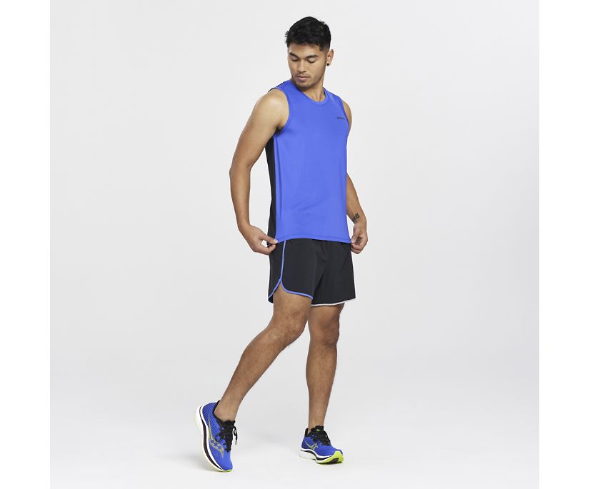 Hauts Saucony Dash Tank Homme Bleu | S80563-7