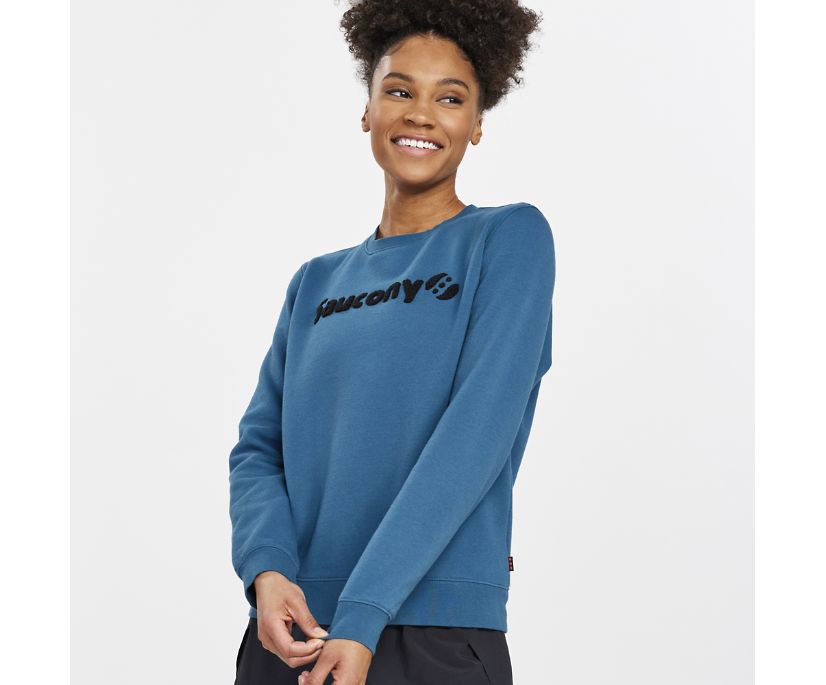 Hauts Saucony Rested Crewneck Femme Bleu Marine | U75208-6