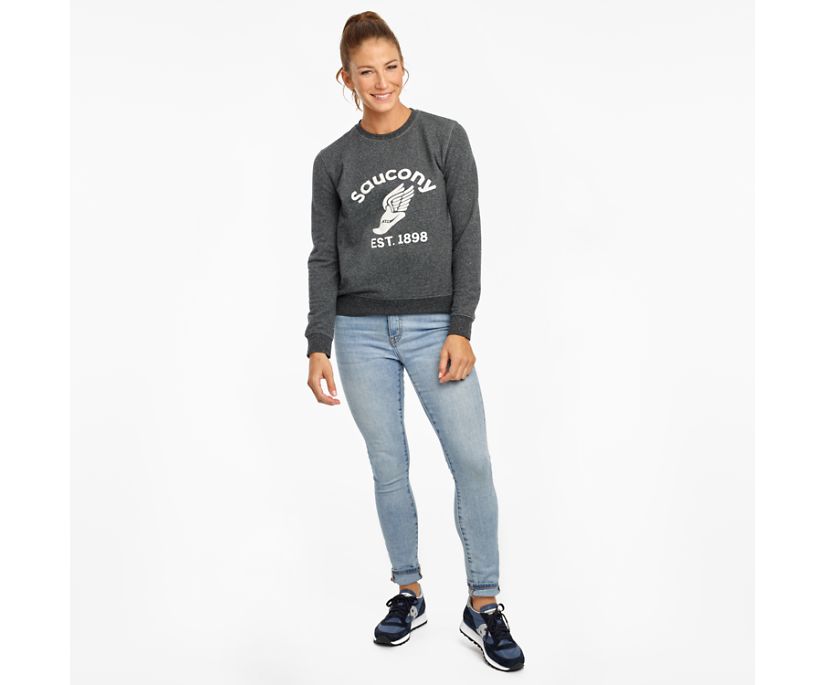 Hauts Saucony Rested Crewneck Femme Noir | U68593-9