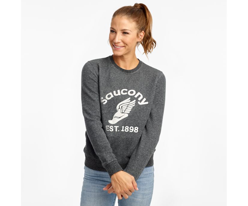 Hauts Saucony Rested Crewneck Femme Noir | U68593-9