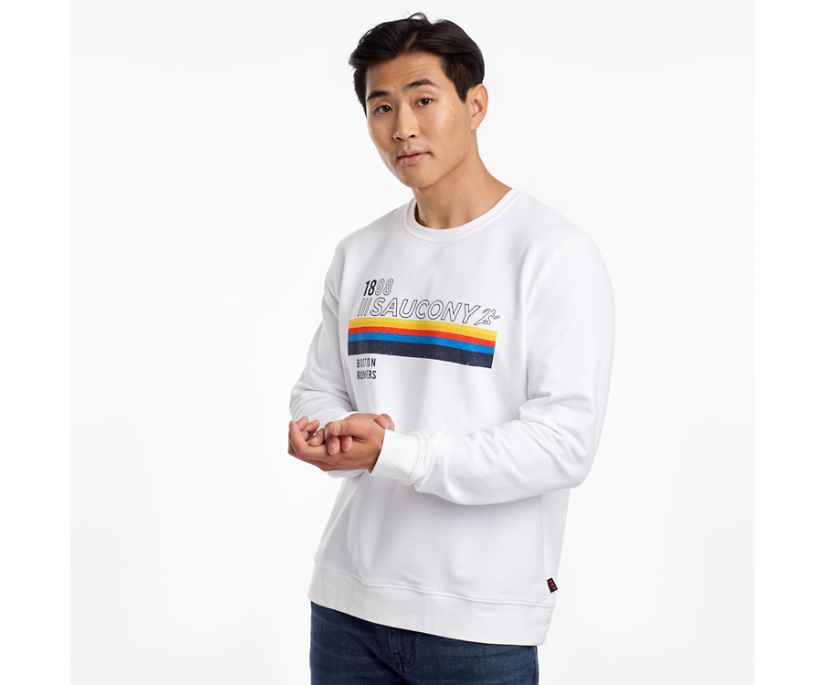 Hauts Saucony Rested Crewneck Homme Blanche | U64434-0