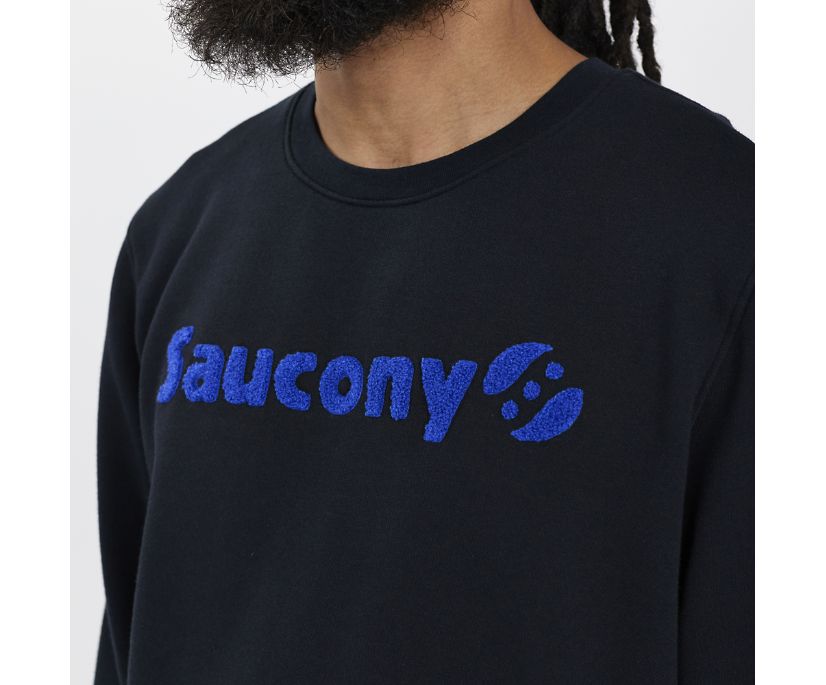 Hauts Saucony Rested Crewneck Homme Noir | U56592-7