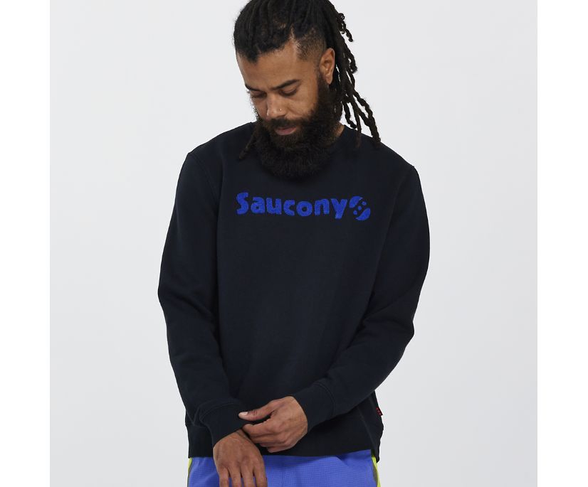 Hauts Saucony Rested Crewneck Homme Noir | U56592-7