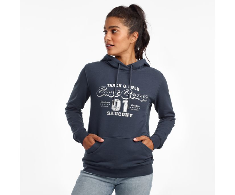 Hauts Saucony Rested Hoodie Femme Grise Bleu | V22008-2