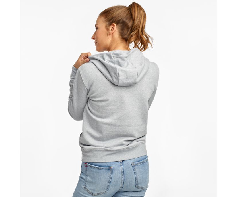 Hauts Saucony Rested Hoodie Femme Grise Clair | V24451-7