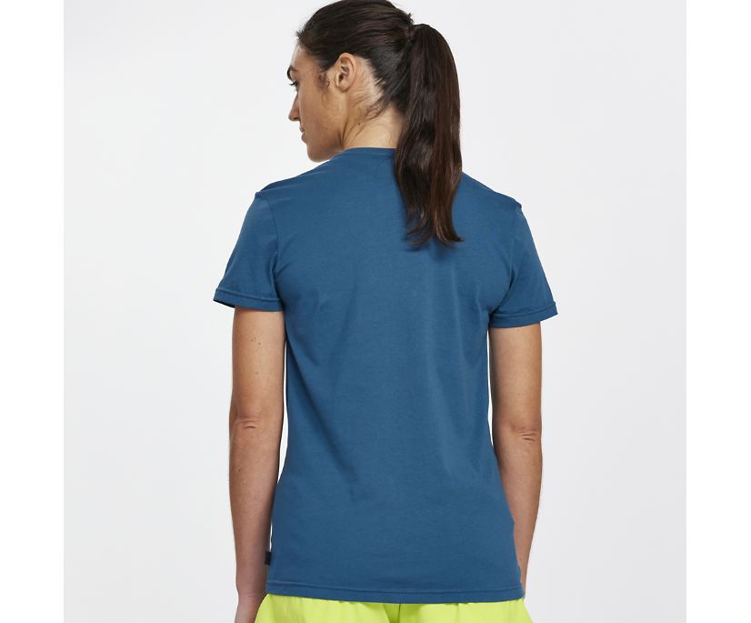 Hauts Saucony Rested T-Shirt Femme Bleu Marine | V48969-3