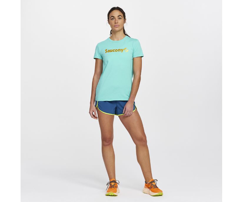 Hauts Saucony Rested T-Shirt Femme Menthe | V47819-0