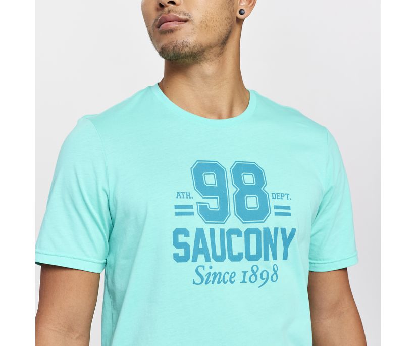 Hauts Saucony Rested T-Shirt Homme Menthe | V37342-7