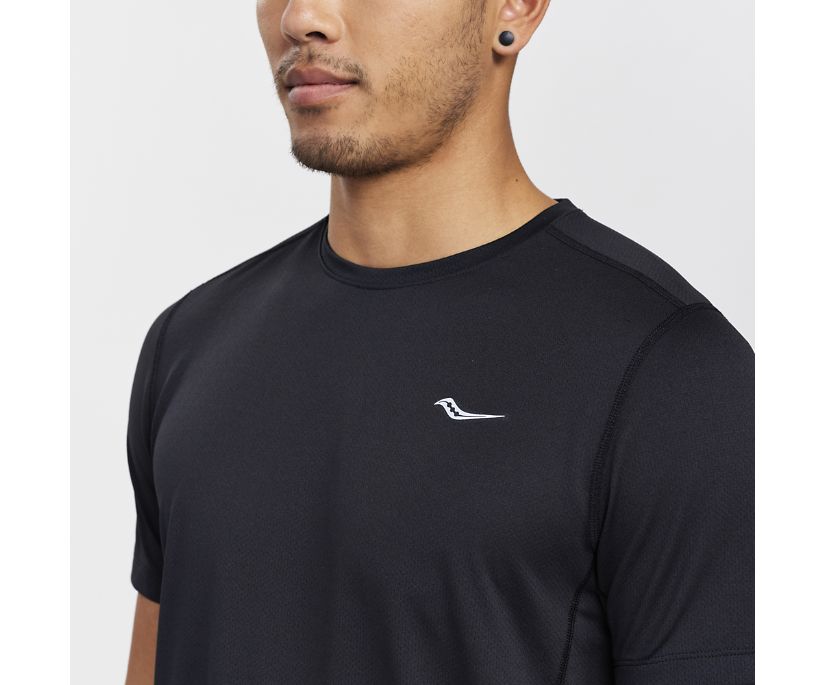 Hauts Saucony Stopwatch Corta Sleeve Homme Noir | W58330-9