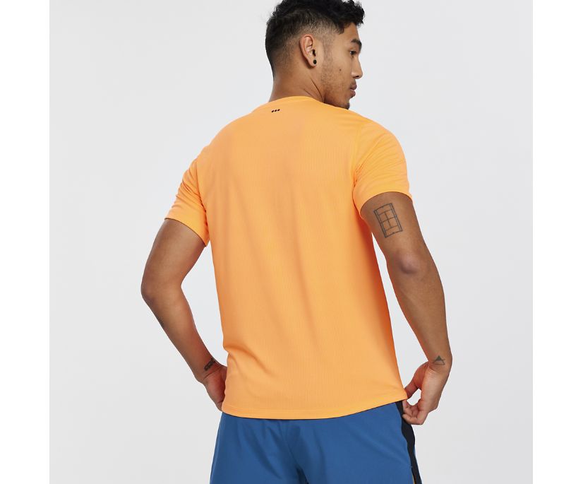 Hauts Saucony Stopwatch Corta Sleeve Homme Orange | W7094-6