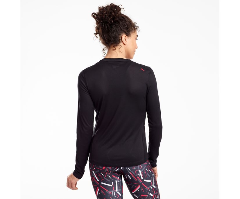 Hauts Saucony Stopwatch Long Sleeve Femme Noir | W3393-1