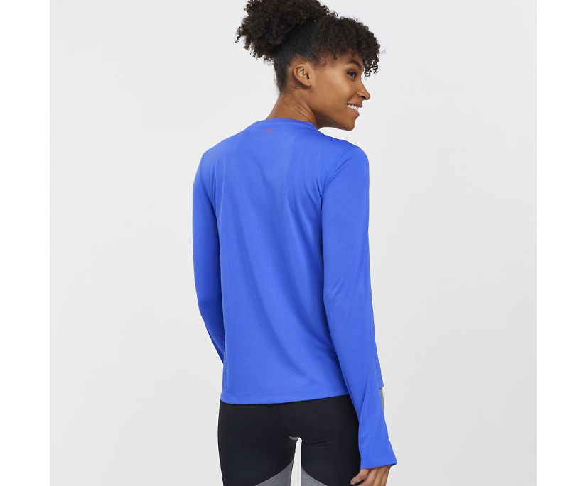 Hauts Saucony Stopwatch Long Sleeve Femme Bleu | W45164-8