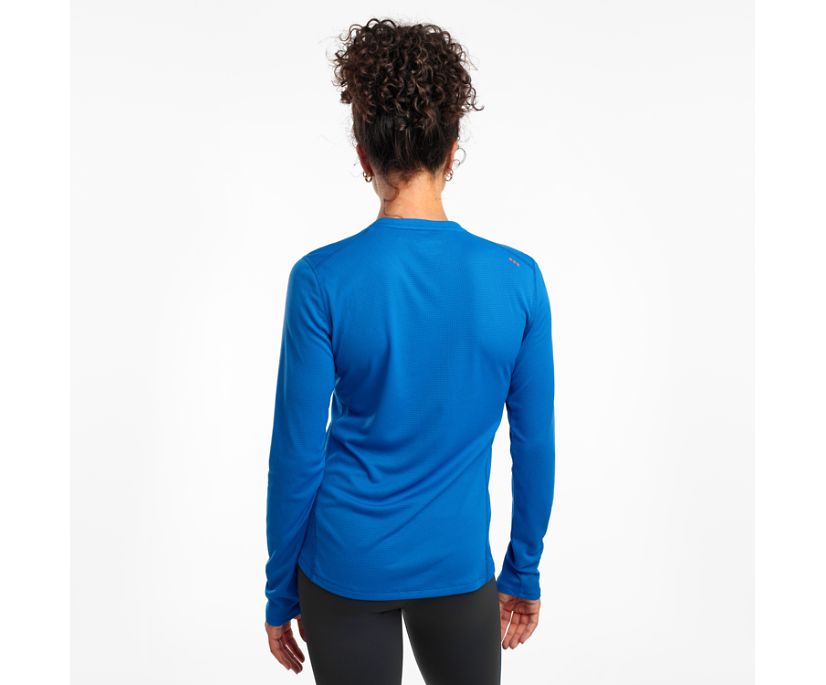 Hauts Saucony Stopwatch Long Sleeve Femme Bleu | W46062-9