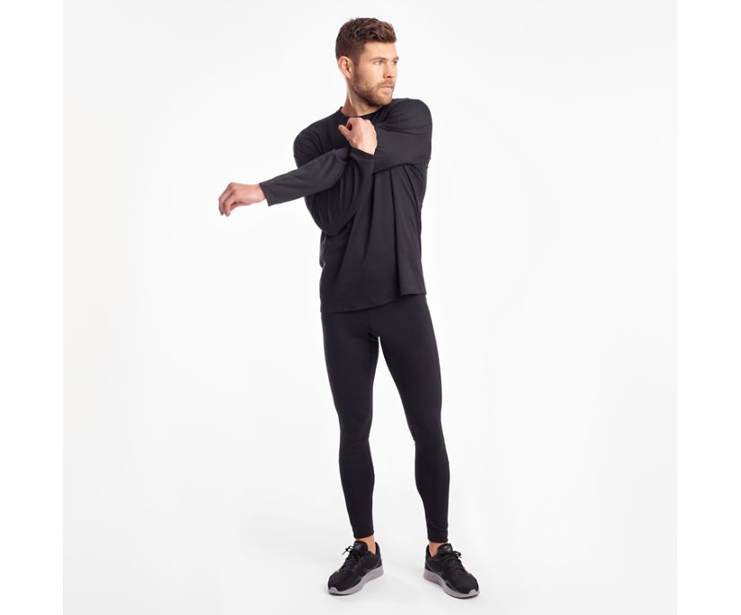 Hauts Saucony Stopwatch Long Sleeve Homme Noir | W21337-9