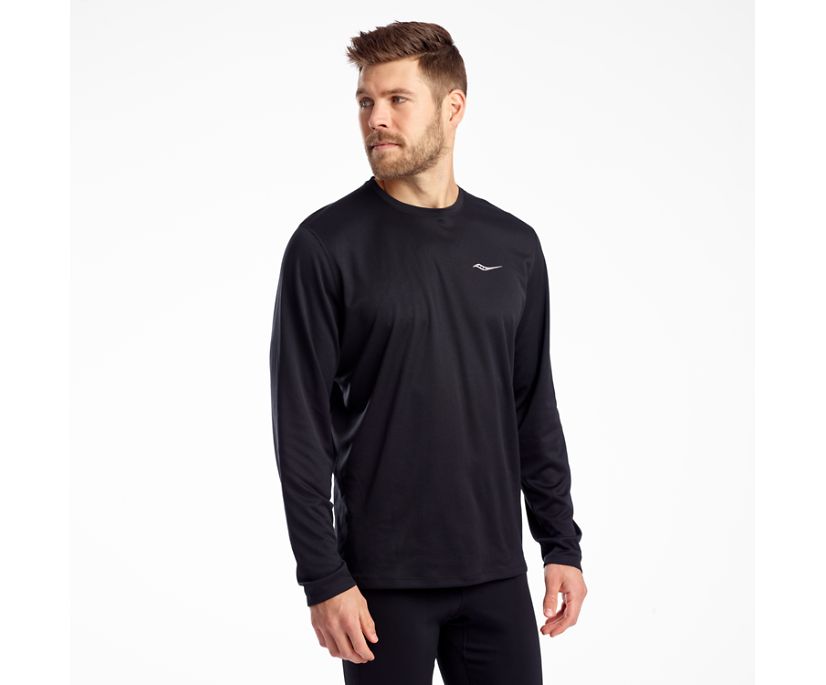 Hauts Saucony Stopwatch Long Sleeve Homme Noir | W21337-9