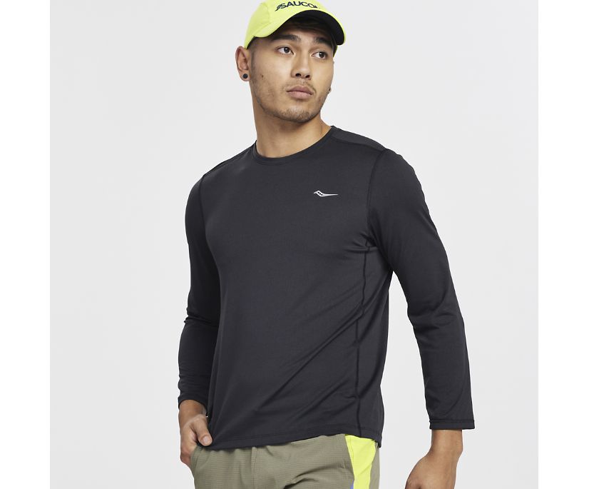 Hauts Saucony Stopwatch Long Sleeve Homme Noir | W22851-4