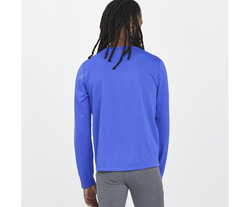 Hauts Saucony Stopwatch Long Sleeve Homme Bleu | W26021-3